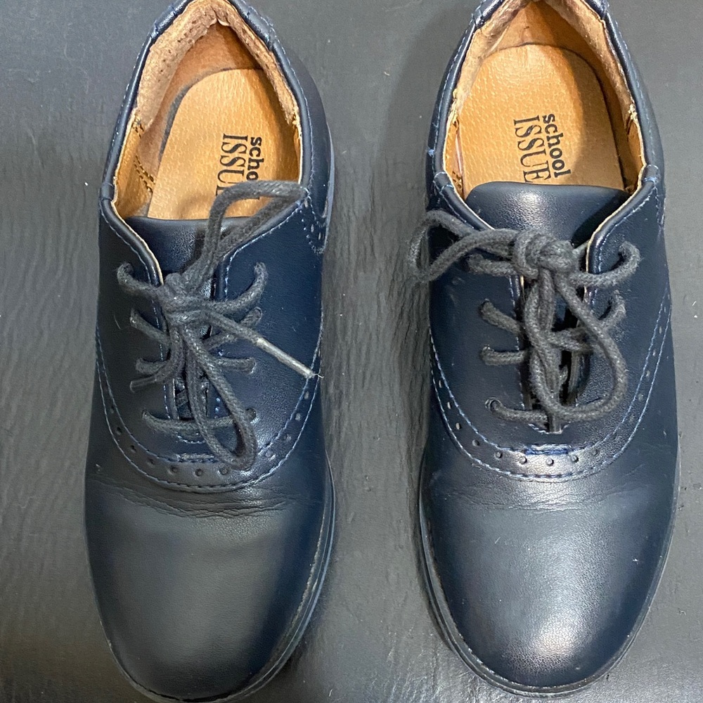 School Issue Men's Dark Blue Oxford Shoes
